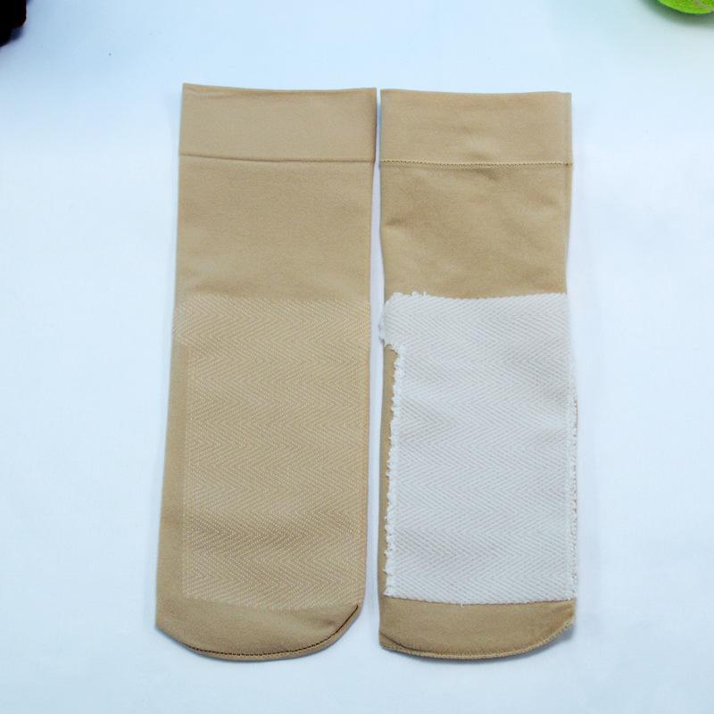 Chaussettes résille en velours respirant pour femmes avec semelle en coton anti-accrochage