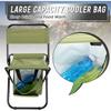 Fishing Chair with Cooler Bag Foldable Fishing Stool Supports 220Lbs Portable Backrest Lightweight Folding Chair Outdoor Camping