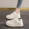 Platform white shoes women's versatile spring and autumn muffin 2025 summer breathable mesh new popular casual sports board shoes