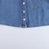 2024 Fall European & American Women’s Casual Denim Shirt and Tie-Waist Pants Set