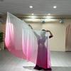 1PC Vibrant Gradient Fan Scarf Fitness Guard Flag Praise Dance Flags Vibrant Dancewear 190x140cm
