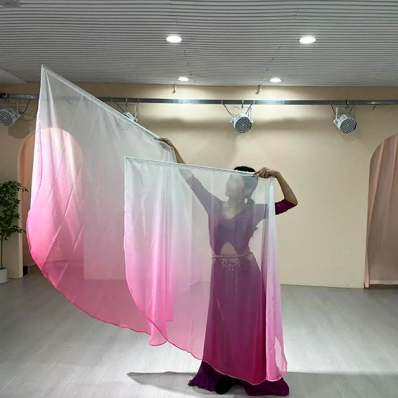1PC Vibrant Gradient Fan Scarf Fitness Guard Flag Praise Dance Flags Vibrant Dancewear 190x140cm