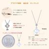 FANCIME Platinum Necklace for Natural Diamond and Moonstone June Perfect for White and Gift Wrapping Women, Pendant, Birthstone, Day, Mother's Day,