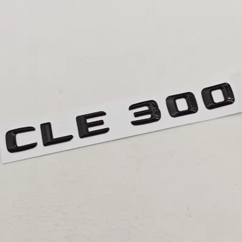 

3D ABS Car Letters Logo Emblem Badge Sticker for Mercedes Benz CLE300 CLE450 Rear Trunk Auto Model Accessories