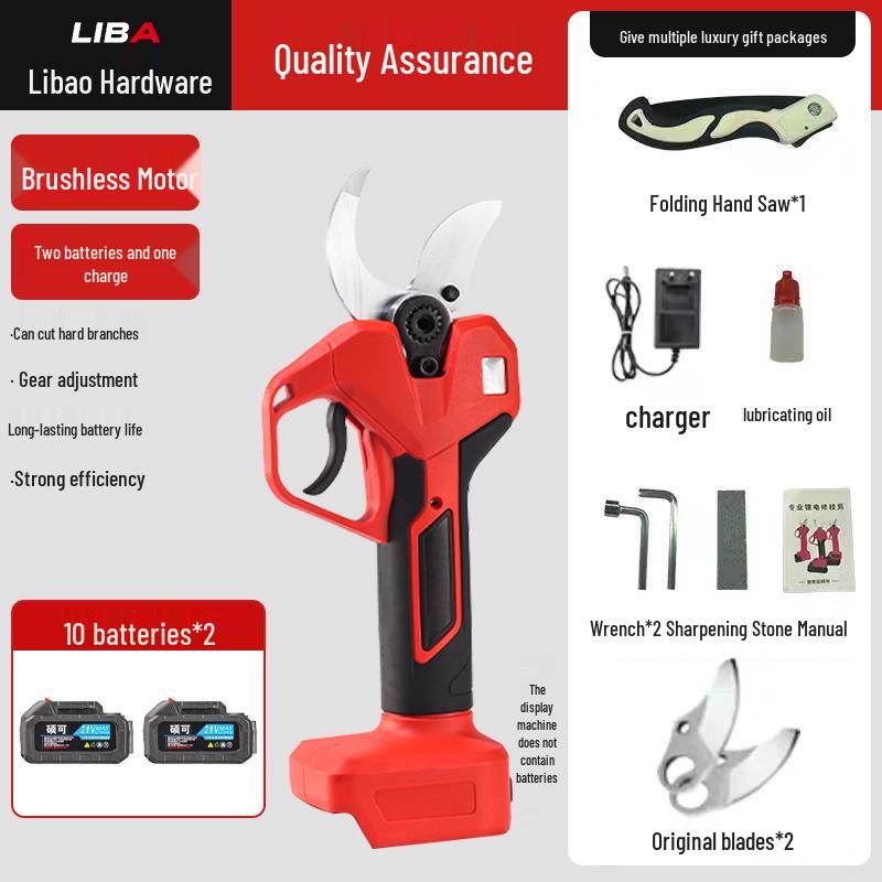 Cordless Electric Pruning Shears with Lithium Battery for Outdoor Garden and Fruit Tree Branches
