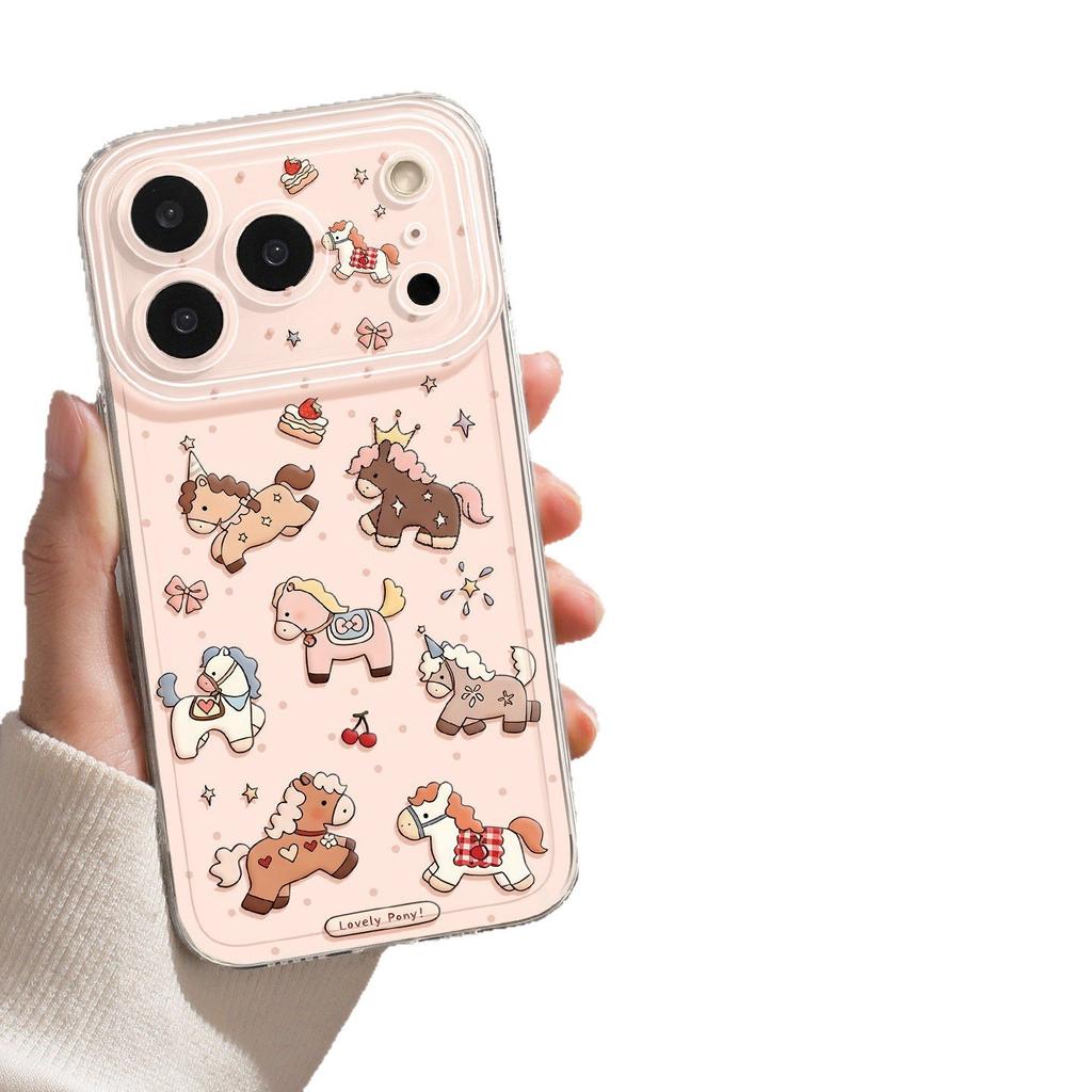 Party pony is suitable for Apple 17 mobile phone case iphone16promax cartoon 15plus new 14 all-inclusive.