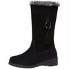 Winter Women Shoes Ladies Mid Calf Boots High Tube Classic Thick Fleece Models Snow Boots Suede Plush Woman Boots 35-40