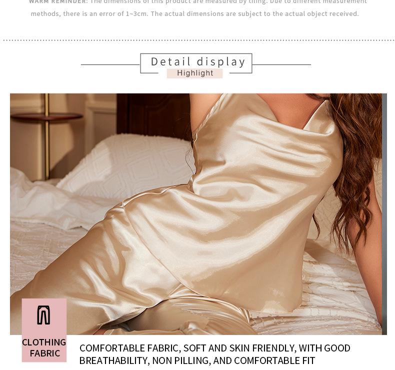 Spring/Summer Ice Silk Lingerie Nightdress: Chic & Breathable Camisole Pajamas