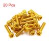 20/30/50pcs M5/M6x30mm Bolts Screws Aluminum Alloy Universal Motorcycle Car Hexagon Socket Fastener Bolts Screws