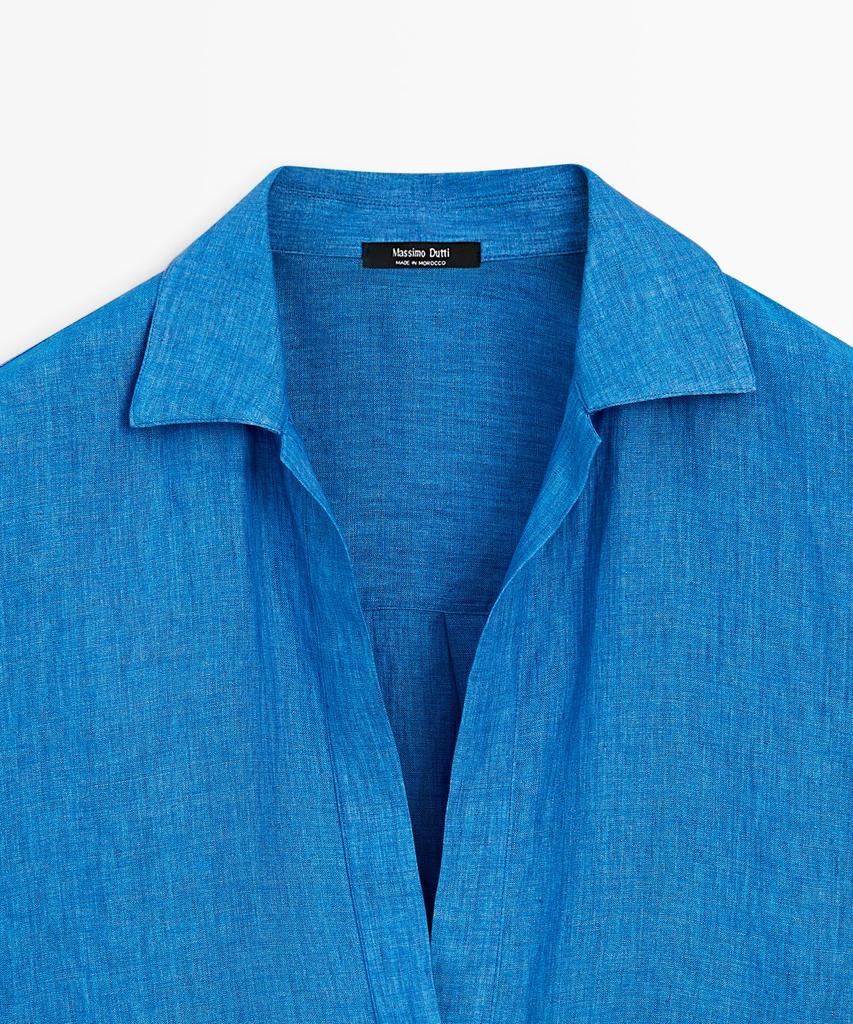 Masimodutti 100% Linen Fluid Blouse
