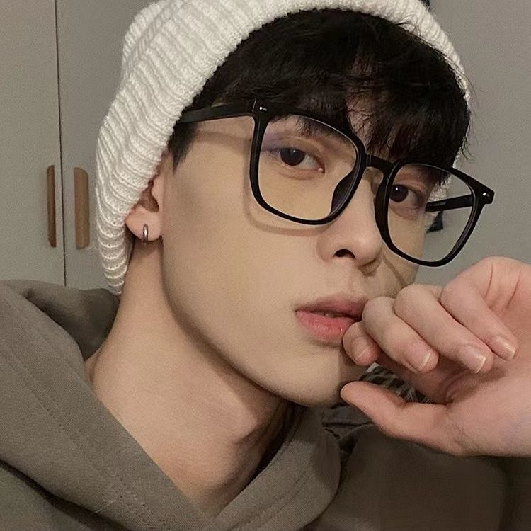 

Black Frame Glasses Men S Ultra-Light Large Square Frame Myopia Can Be Equipped With Degree Large Face Matte Flat Glasses Frame Trendy Women Empty glasses frame (without lining) матовый черный