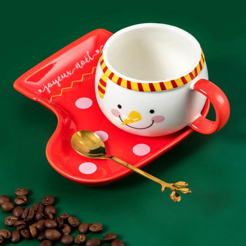 Christmas Ceramic Cup Snowman Shape Cup High Value Mug Coffee Cup