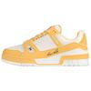 Louis Vuitton Trainer Cow Leather Low Top Skateboard Shoes Women's Yellow White 1ACX5P