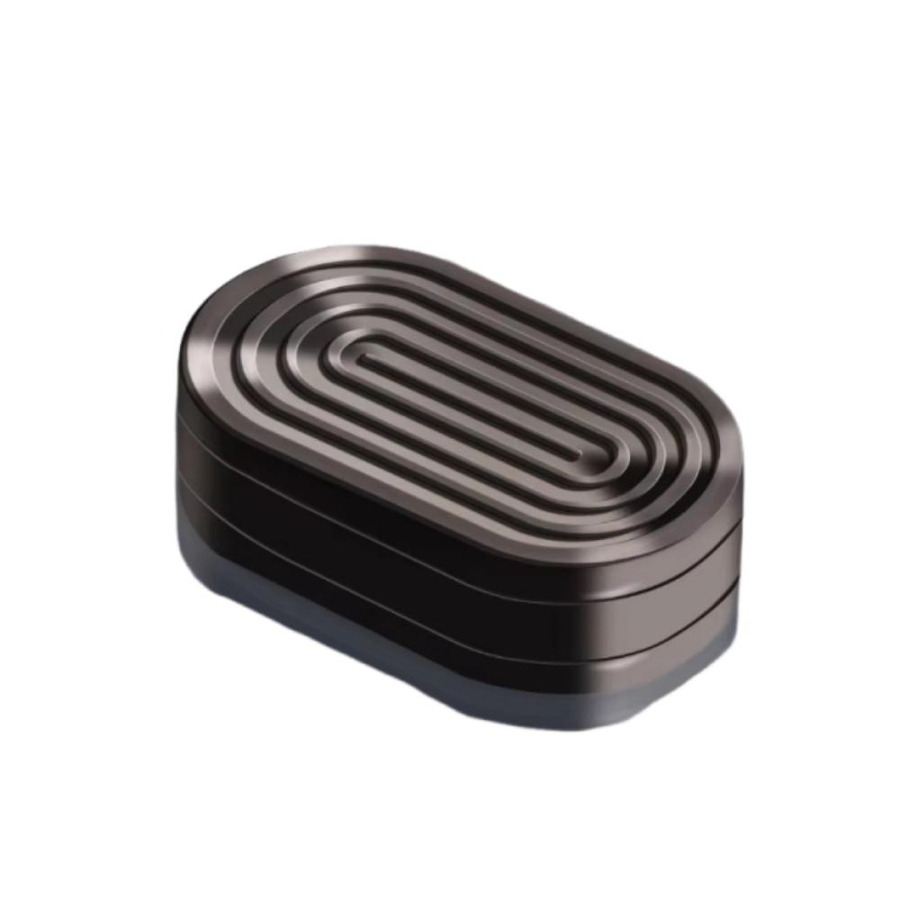 Three-Layer Structure Magnetic Push Card Metal Construction Fingertip Gyro Anxiety Relief