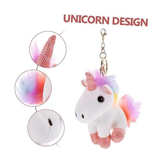 [STOBOK] Adorable Keyring Chucky Plush Doll Stuffed Animal Figure Pony Doll Unicorn Keyring Keychain Unicorn Key Chain Handbag Stitch Hanging