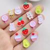 50Pcs Cute Resin Cartoon Strawberries, Cherries, Lollipops, Cakes Flat Back Scrapbooking DIY Jewelry Craft Decoration Accessorie