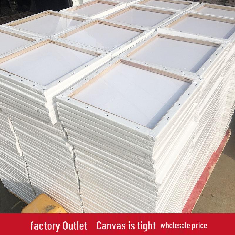 Beginner Practice Pure Cotton Linen Canvas Frame for Oil and Acrylic Painting, 1.5cm Thick