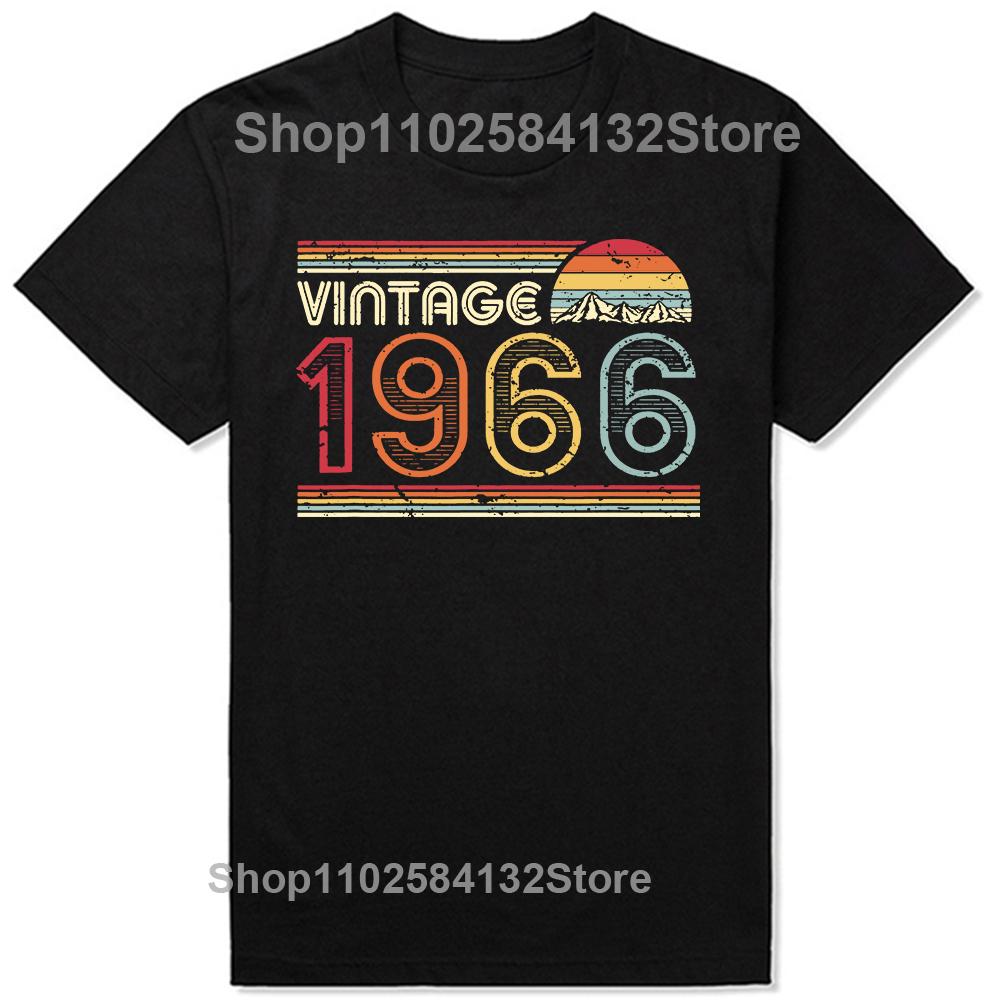 58th Birthday 58 Years Man Woman Retro Vintage 1966 Gift T Shirts Summer Father Mother Husband Cotton Streetwear Tshirt