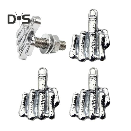 

4 шт. винты для номерного знака среднего пальца универсальные M6x18 мм металлические болты для мотоциклов и автомобилей с гайками противоугонные нержавеющие крепежи для бампера автомобиля и серебряный