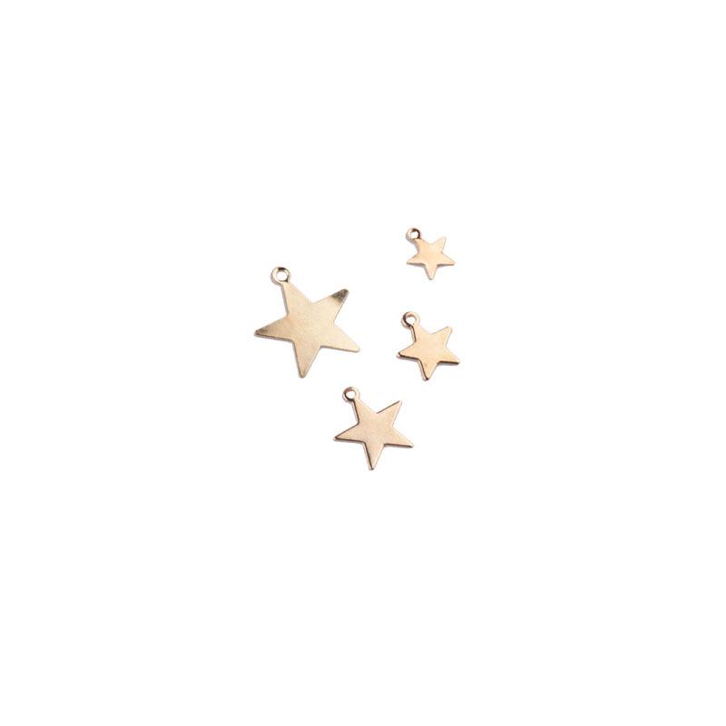 Copper Star Earrings & Necklace DIY Charm Set