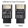 Fast Speed USB 2.0 to Type C/TypeE Internal Motherboard Adapter, 9pin Front Panel Header Fast Data Transfer