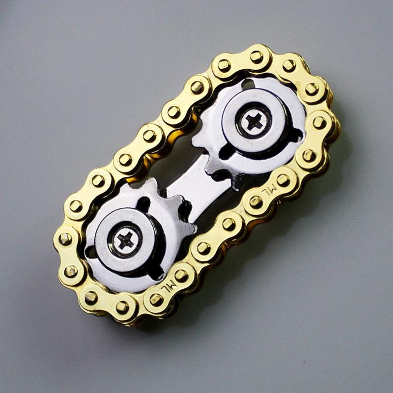 Steering Wheel Fingertip Gyroscope Sprockets EDC Chains Toy Roadbike Swivel