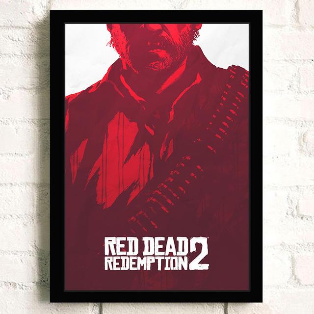 Game TV Red Dead Redemption 2 Posters and Printed Character Wall Art Pictures Living Room Oil Painting