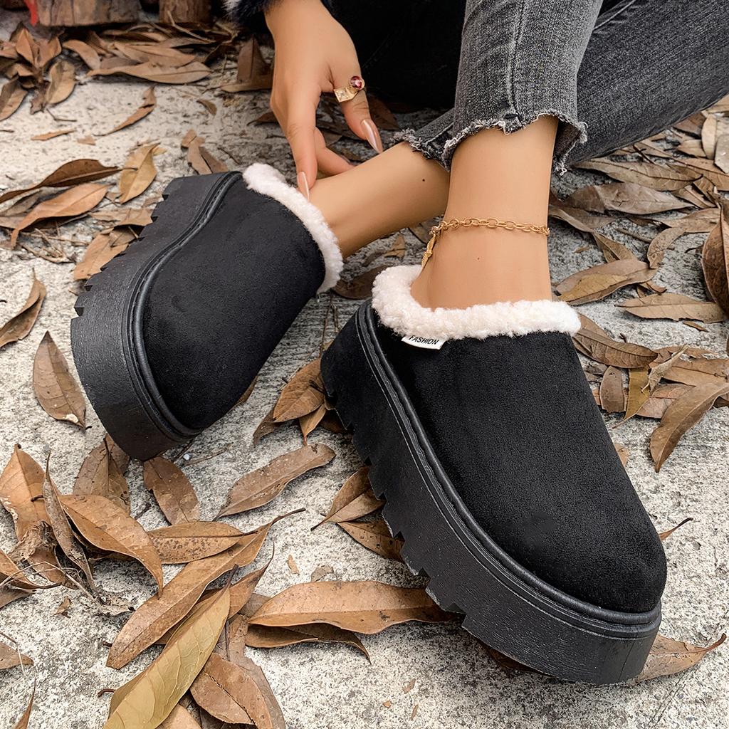 Fashion 2025 New Women Platform Boots Comfortable Luxury Fashion Ankle Boots Women Casual Thickened Fluff Shoes Woman Zapatos De Mujer