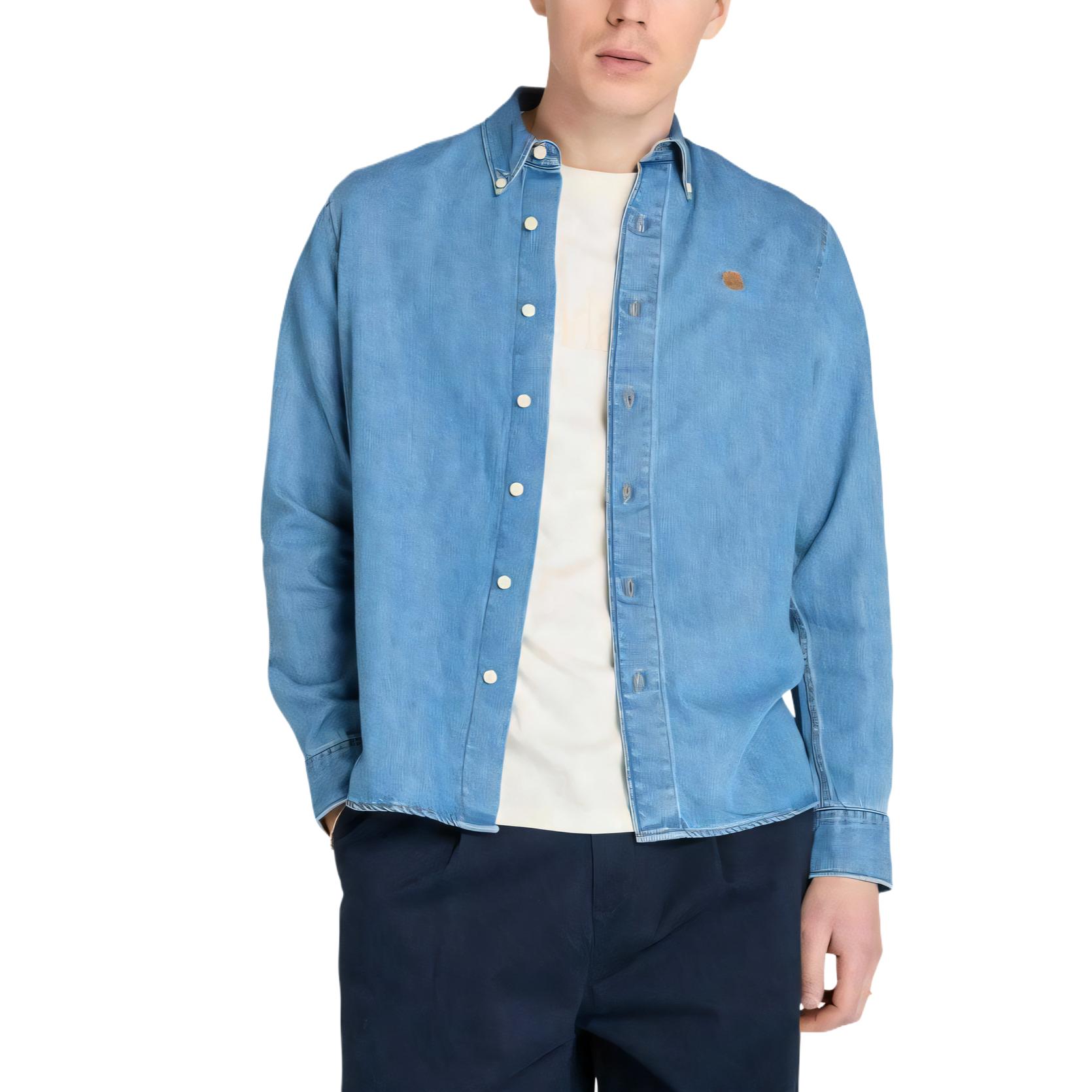 

Timberland Simple Comfortable Versatile Fashion Solid Color Denim Shirt Men shirts TB0A6N7QA2V1 L