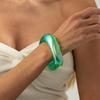 Modisches Unregelmäßiges Geometrisches Buntes Transparentes Harz Armreif Armband Hand Schmuck