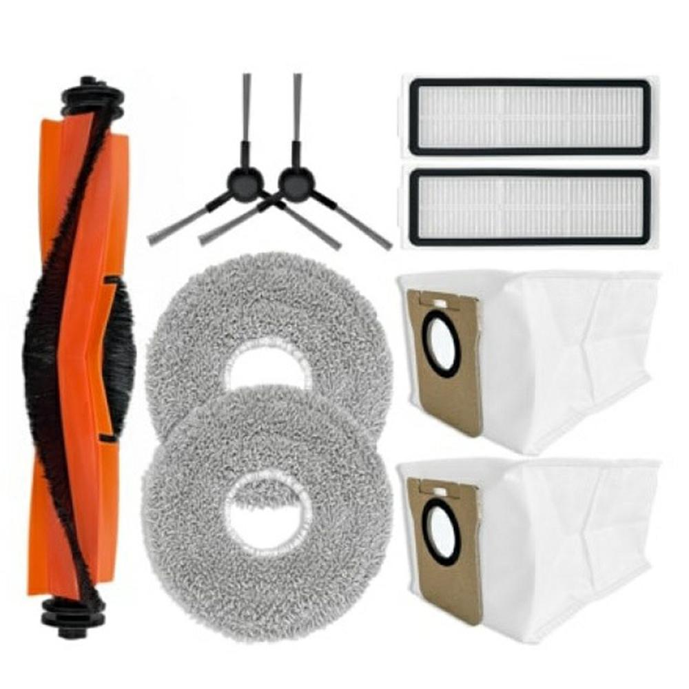 9Pcs/Set For Xiaomi Robot Vacuum X20 Pro / X20 Max Replacement Parts Kit with Main Brush Side Brush Filter Mop Cloth Dust Bag