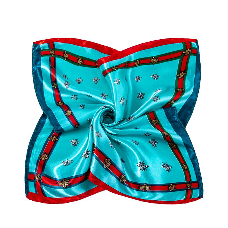1Pc Square Flight Attendants 50x50CM Elegant Women's Scarfs Fashionable Hijab Bandana Polyester