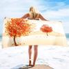 Red Maple Leaf Print Beach Towel Oversized Adults Sand Free Quick Dry Beach Towel Big Bath Towels Travel Accessories Large Towel
