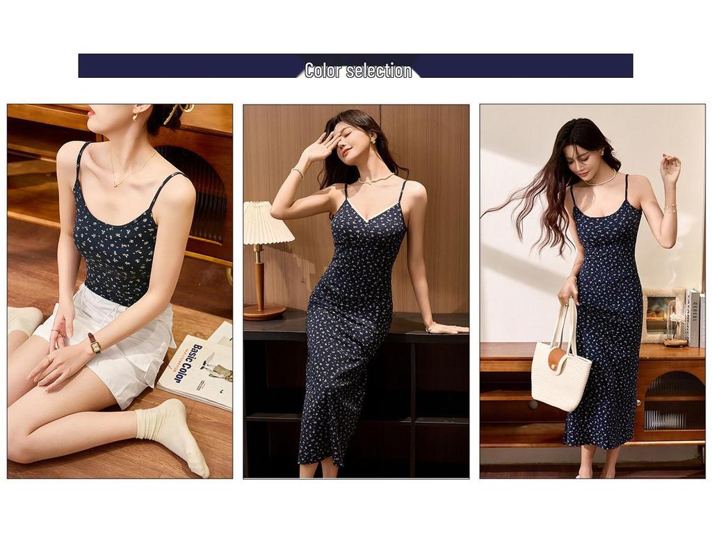 Summer 2025 Women's Printed Camisole Vest - 260g Combed Cotton, Sexy and Stylish Top