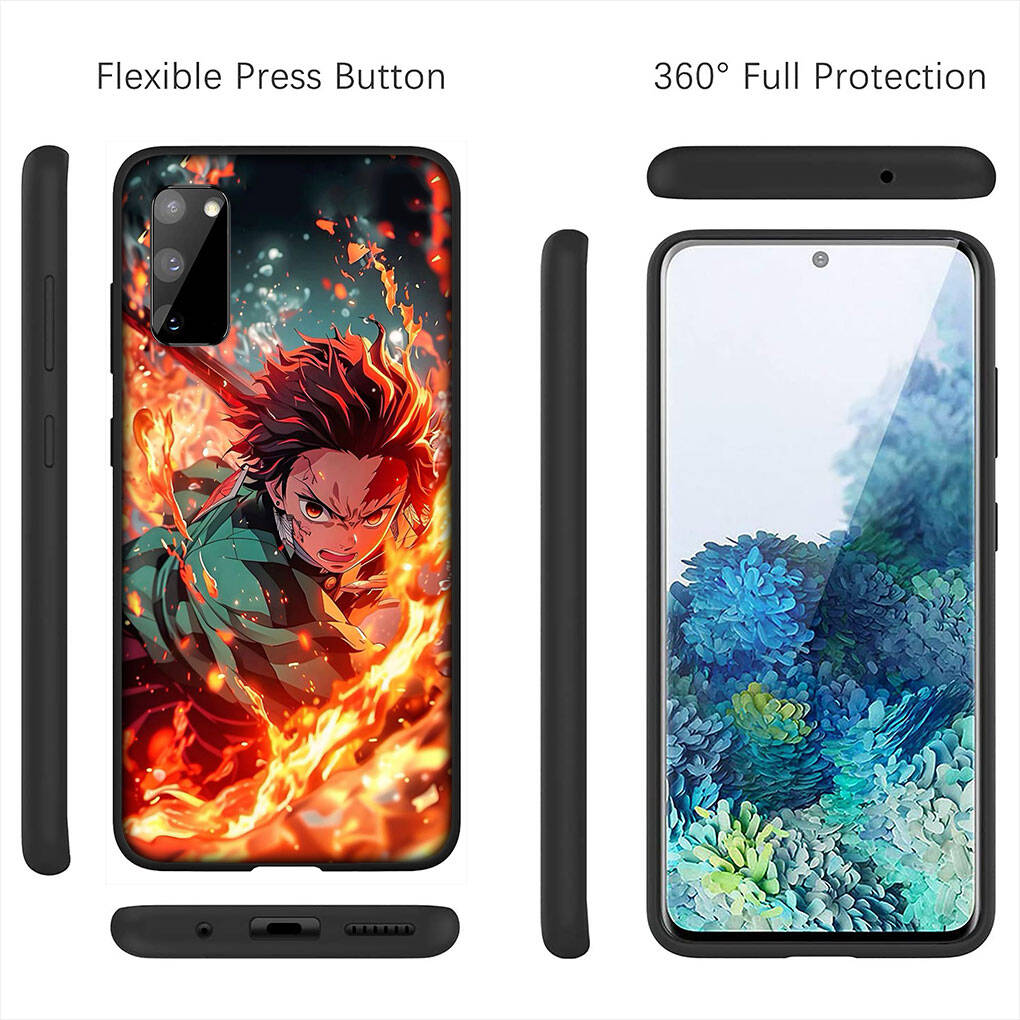 for Samsung Galaxy S25 S24 S23 iPhone 17 16 15 Xiaomi Redmi Note 14 13 12 11 Plus Pro Max Case Kamado Tanjiro Demon Slayer Kokushibo OPPO Huawei Cover