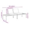 2 piece garden sofa set with cushions black aluminum
