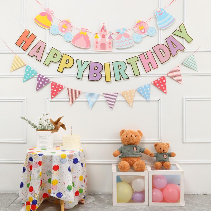 Dekoration für die erste Geburtstagsparty: Geburtstagsbanner für Jungen und Mädchen
