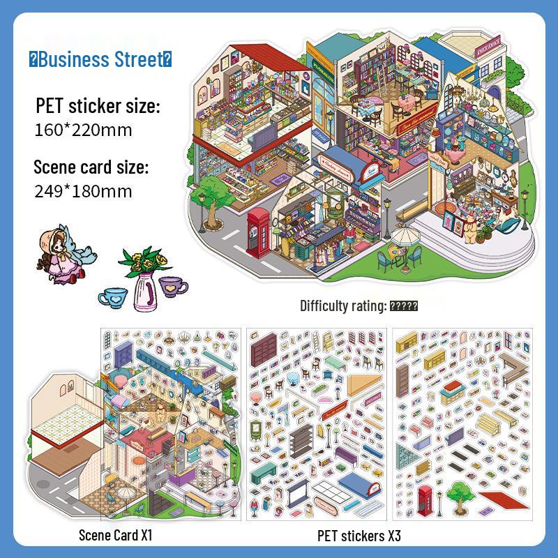 Infeel.Me 2.5D Scenery Stickers - 6th Edition Student Miniature Decoration Stickers