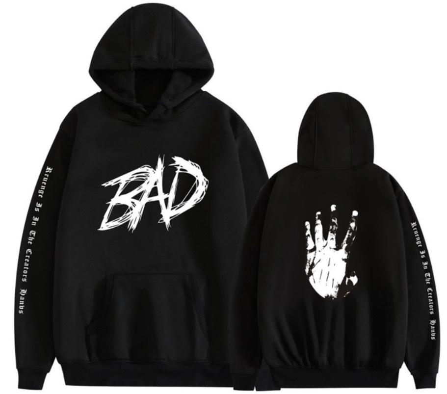 Trendy Rapper Fashion Fleece Hooded Long Sleeve Sweater Warm Jacket