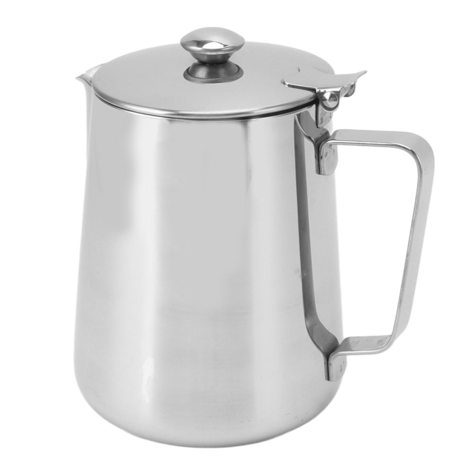 

Кувшин для вспенивания молока Кувшин для приготовления пара из нержавеющей стали Чашка для кофе и молока Чашка для вспенивания молока с крышкой L