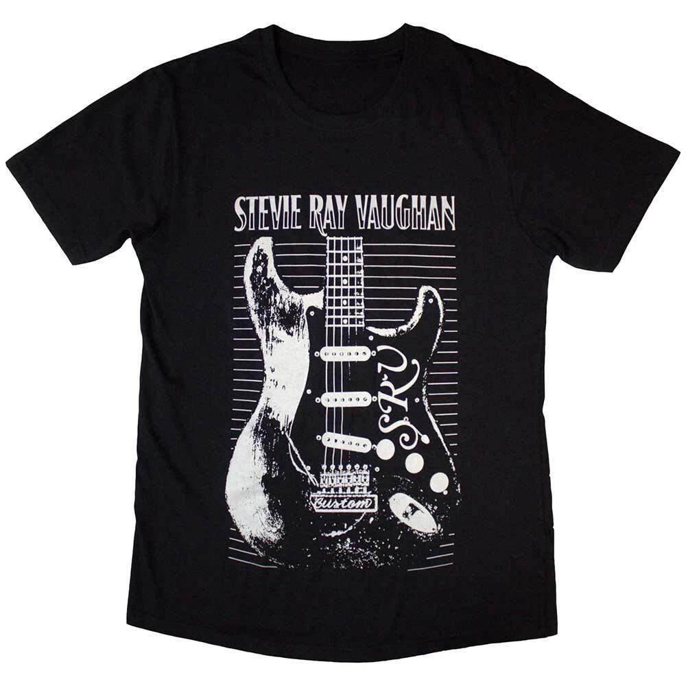 Stevie Ray Vaughan Guitar T-Shirt Black New XXXL