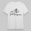 Women's Plus Size Classic T-Shirt Not Perfect Just Forgiven Cross Design Tee USA