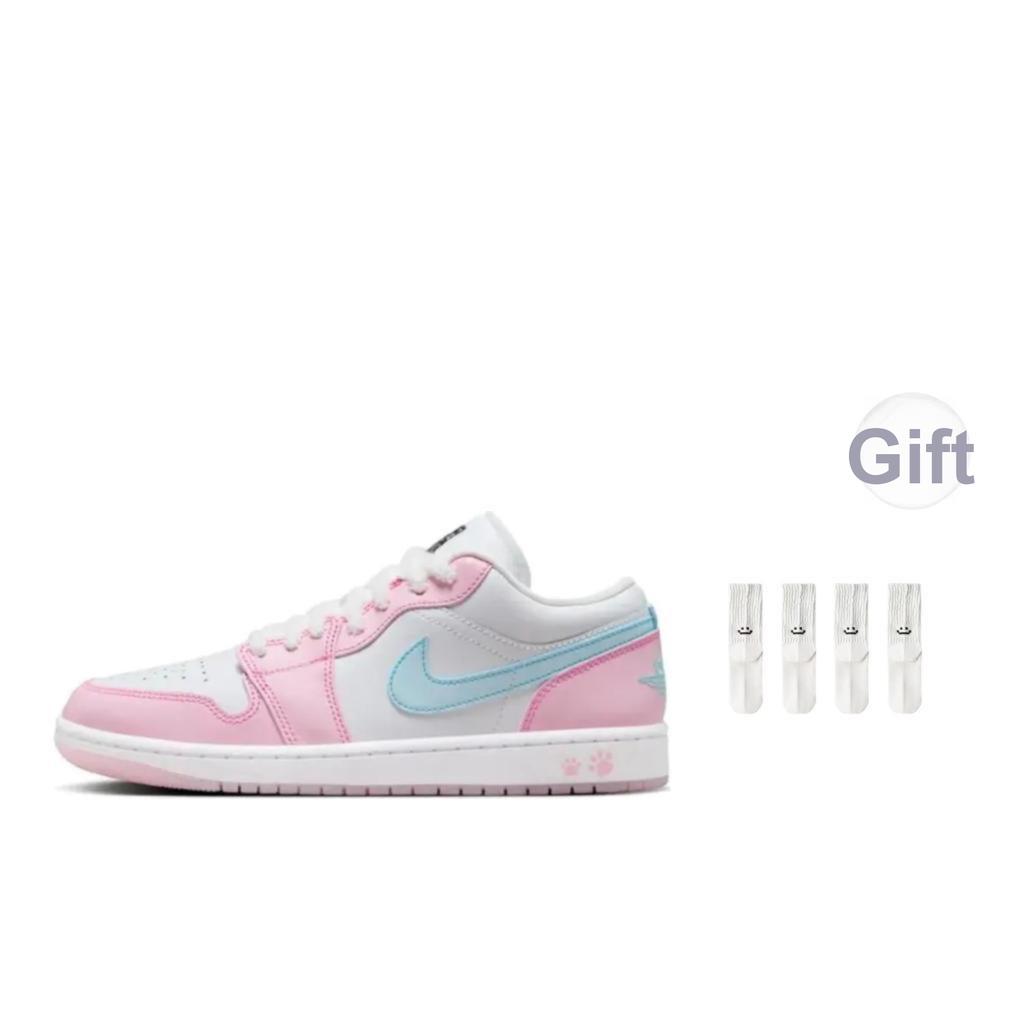 Air Jordan 1 Low SE Paw Print Women Sneakers Pink White Pink-Foam HM3706-141