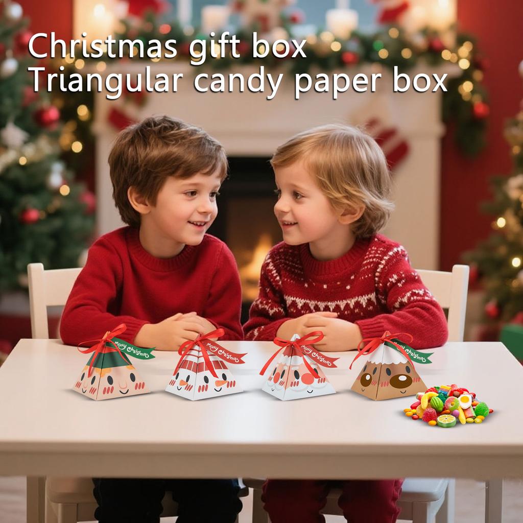 50-piece Christmas Gift Box Triangular Candy Box