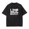Rap Rock Limp Bizkit UK Europe Tour T-shirt Men Women Summer Washed Vintage Cotton Nostalgic Tee Streetwear