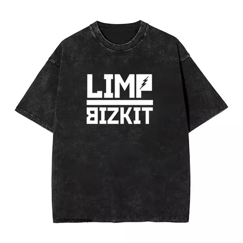 Rap Rock Limp Bizkit UK Europe Tour T-skjorte Herre Dame Sommervasket Vintage Bomull Nostalgisk T-skjorte Streetwear