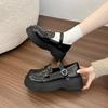 2025 Autumn New Platform Comfortable Loafers Women's One-pedal Retro Small Leather Shoes British Style Thick Heel Single Shoes Women