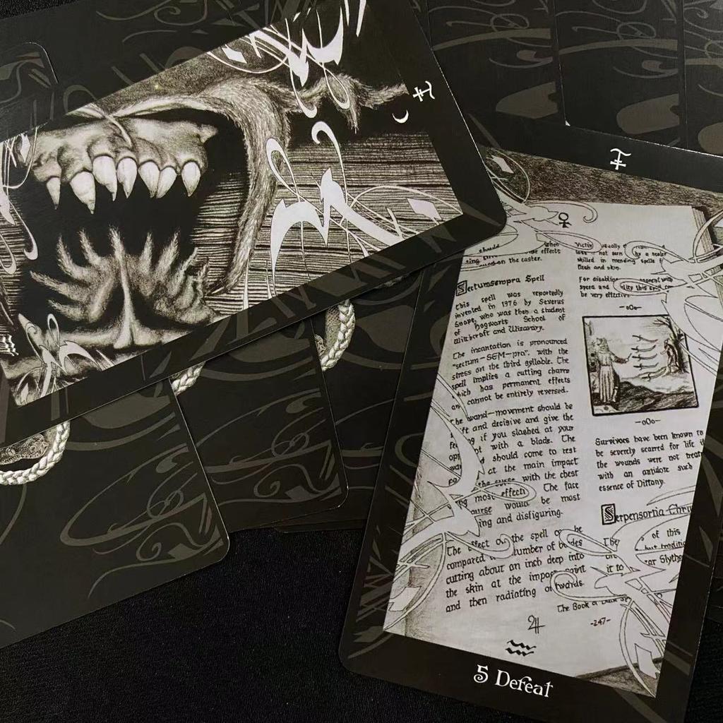 12 x 7 cm großes HP-Tarot-Deck mit Samt-Tarot-Taschen