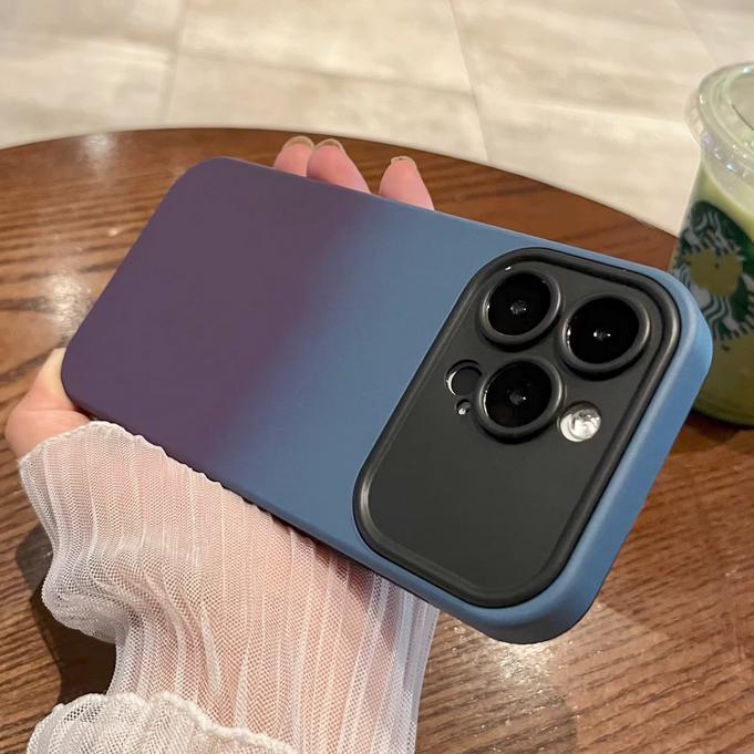 Gradient Camera Protection Phone Case For Iphone 14 13 12 11 Pro Max 14pro Shockproof Matte Soft Silicone Cover For Iphone 14