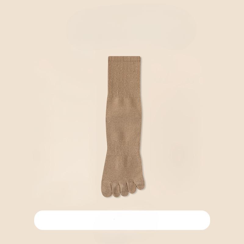 

Пятипалые носки для мужчин, хлопковые носки до середины икры для осени и зимы, влагопоглощающие длинные носки для спорта, носки с раздельным пальцем до икры 1 pair